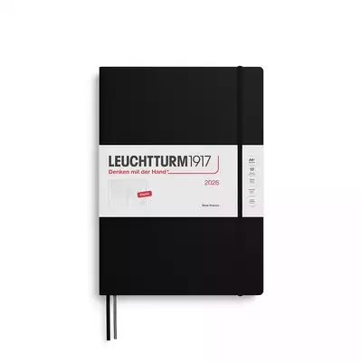 PLANER TYGODNIOWY PIONOWY LEUCHTTURM1917 MASTER (A4+) 2026 CZARNY