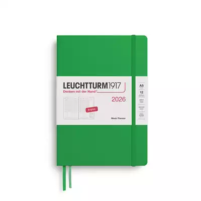 PLANER TYGODNIOWY PIONOWY LEUCHTTURM1917 MEDIUM (A5) 2026 SPRING LEAF