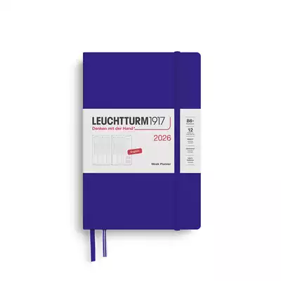 PLANER TYGODNIOWY PIONOWY LEUCHTTURM1917 PAPERBACK (B6+) 2026 INK