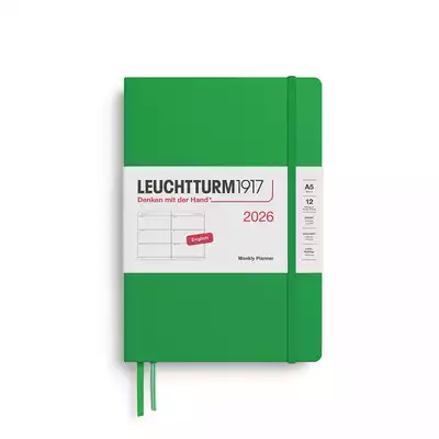 PLANER TYGODNIOWY POZIOMY LEUCHTTURM1917 MEDIUM (A5) 2026 SPRING LEAF