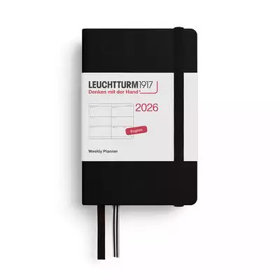 PLANER TYGODNIOWY POZIOMY LEUCHTTURM1917 MINI (~A7) 2026 CZARNY