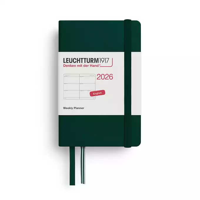 PLANER TYGODNIOWY POZIOMY LEUCHTTURM1917 MINI (~A7) 2026 FOREST GREEN