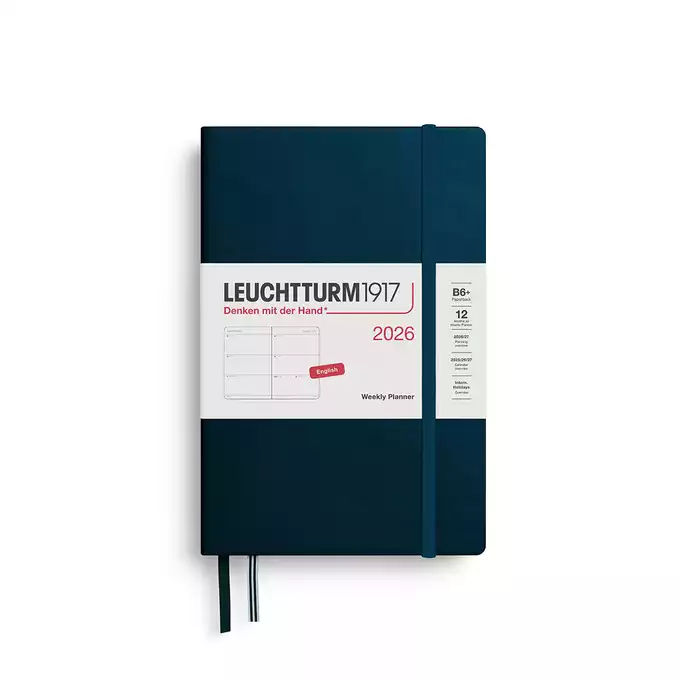 PLANER TYGODNIOWY POZIOMY LEUCHTTURM1917 PAPERBACK (B6+) 2026 DEEP SEA