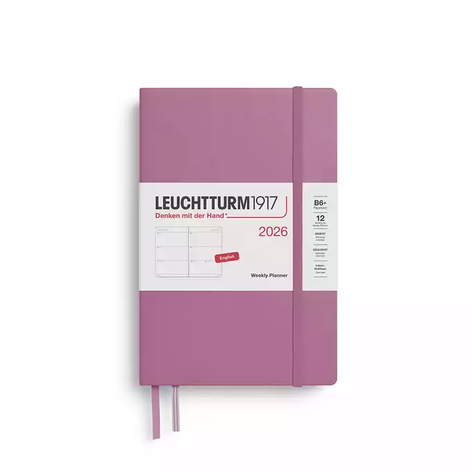 PLANER TYGODNIOWY POZIOMY LEUCHTTURM1917 PAPERBACK (B6+) 2026 DUSTY ROSE