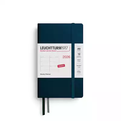 PLANER TYGODNIOWY POZIOMY LEUCHTTURM1917 POCKET (A6) 2026 DEEP SEA