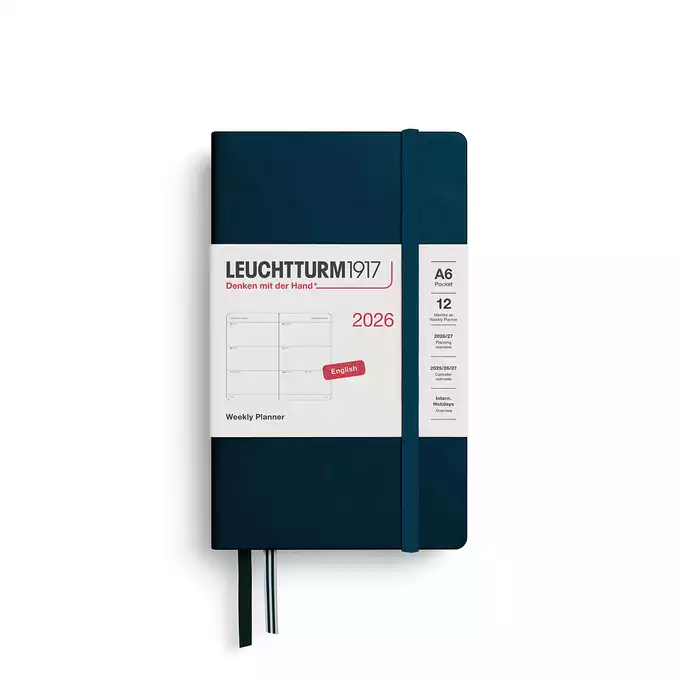PLANER TYGODNIOWY POZIOMY LEUCHTTURM1917 POCKET (A6) 2026 DEEP SEA