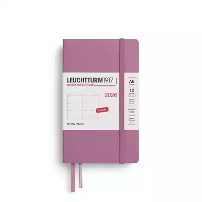 PLANER TYGODNIOWY POZIOMY LEUCHTTURM1917 POCKET (A6) 2026 DUSTY ROSE