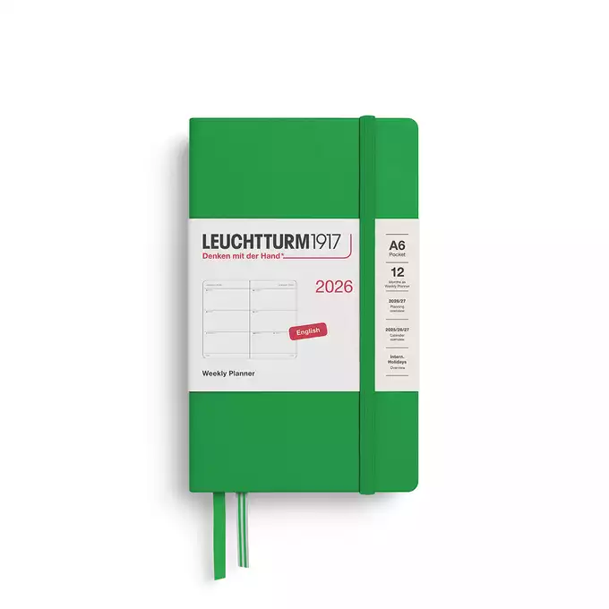 PLANER TYGODNIOWY POZIOMY LEUCHTTURM1917 POCKET (A6) 2026 SPRING LEAF