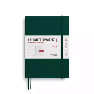 PLANER TYGODNIOWY Z NOTATNIKIEM LEUCHTTURM1917 COMPOSITION (B5) 2026 FOREST GREEN