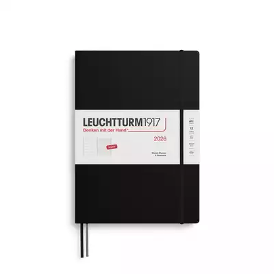 PLANER TYGODNIOWY Z NOTATNIKIEM LEUCHTTURM1917 MASTER (A4+) 2026 CZARNY