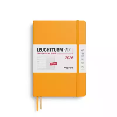 PLANER TYGODNIOWY Z NOTATNIKIEM LEUCHTTURM1917 MEDIUM (A5) 2026 RISING SUN
