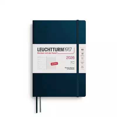 PLANER TYGODNIOWY Z NOTATNIKIEM LEUCHTTURM1917 W MIĘKKIEJ OPRAWIE MEDIUM (A5) 2026 DEEP SEA