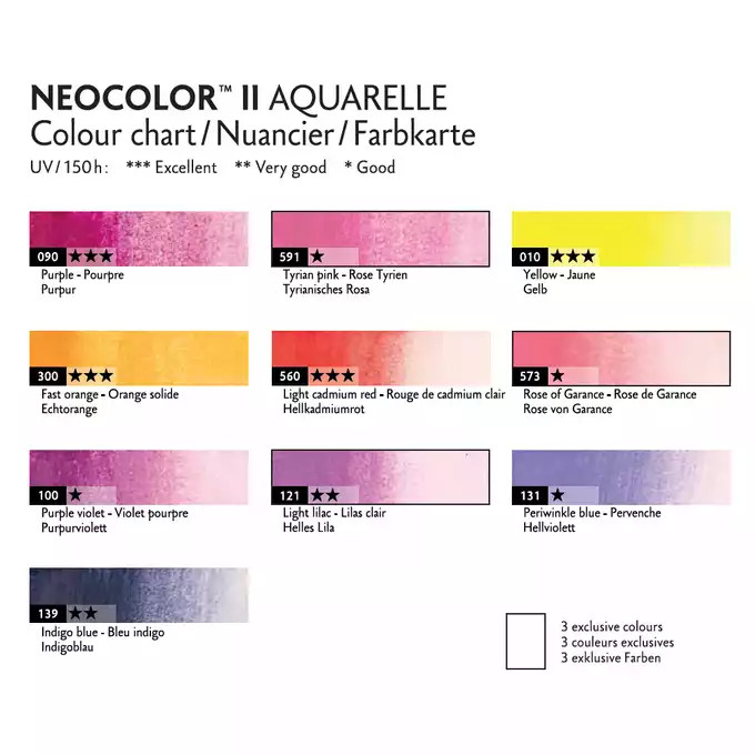 Pastele woskowe, NEOCOLOR II Aquarelle - POP, metalowe pudełko, 10 sztuk
