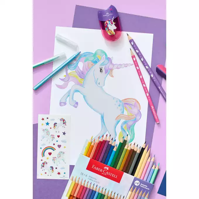 TEMPERÓWKA PODWÓJNA, FABER-CASTELL, JEDNOROŻEC