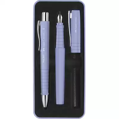 ZESTAW PREZENTOWY POLY FABER-CASTELL, PIÓRO WIECZNE + DŁUGOPIS, PALE IRIS