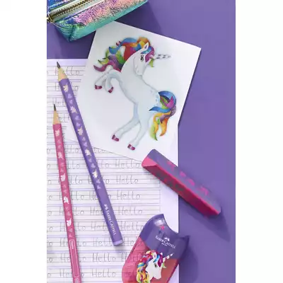 ZESTAW SZKOLNY JEDNOROŻEC 2 X OŁÓWEK + GUMKA BLISTER FABER-CASTELL