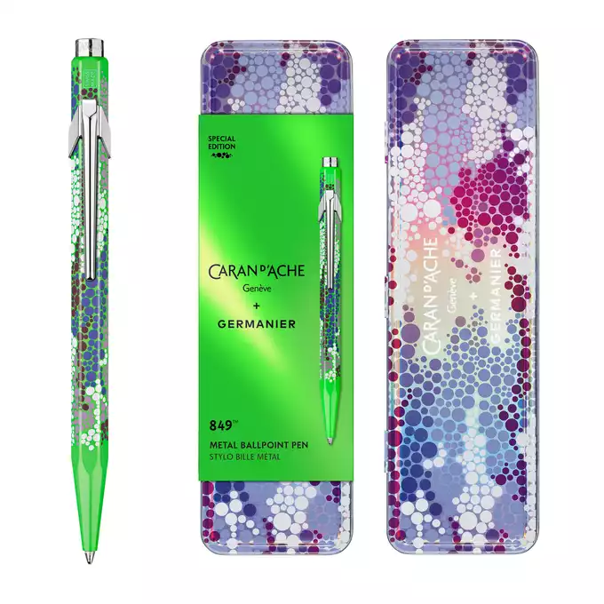Długopis 849 Caran d'Ache + Germanier, kolor Green fluo
