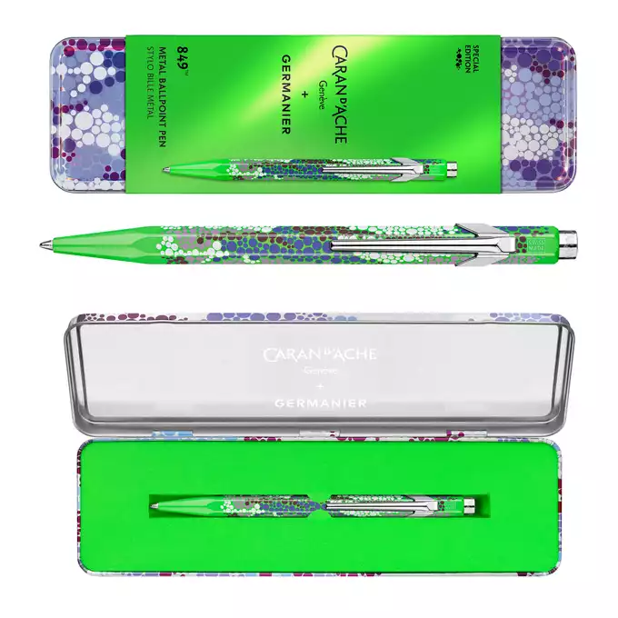 Długopis 849 Caran d'Ache + Germanier, kolor Green fluo