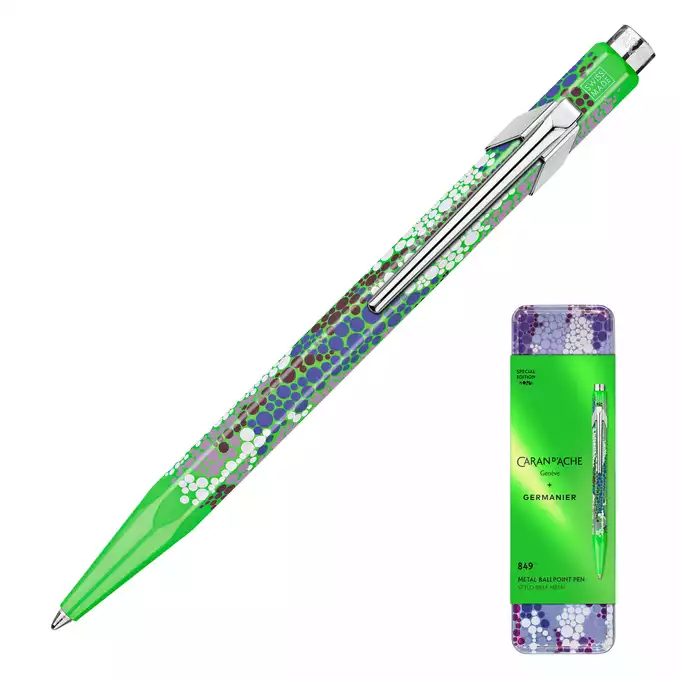 Długopis 849 Caran d'Ache + Germanier, kolor Green fluo