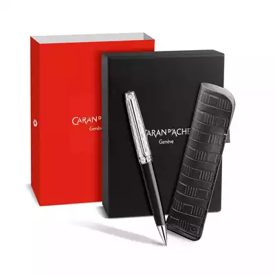 Długopis Caran d'Ache Leman Damier + etui