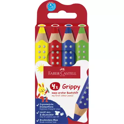 KREDKI GRIPPY FABER-CASTELL, 4 KOLORY