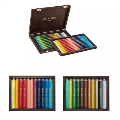 Kredki Supracolor Soft Caran d’Ache, 60 kolorów w drewnianej kasecie