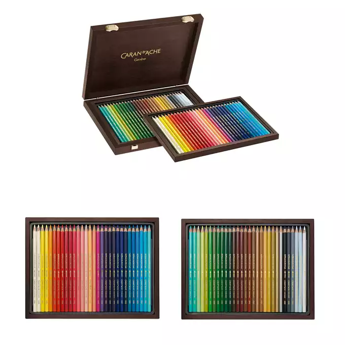 Kredki Supracolor Soft Caran d’Ache, 60 kolorów w drewnianej kasecie