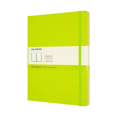 Notes MOLESKINE Classic, XL, 19x25cm, gładki, twarda oprawa, 192 strony, lemon green