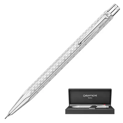 Ołówek automatyczny Caran d’Ache Ecridor Damier Platinum, 0,7 mm