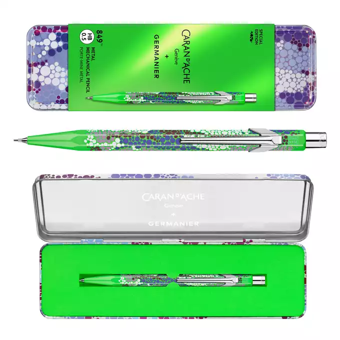 Ołówek mechaniczny 844 Caran d'Ache + Germanier, kolor Green fluo
