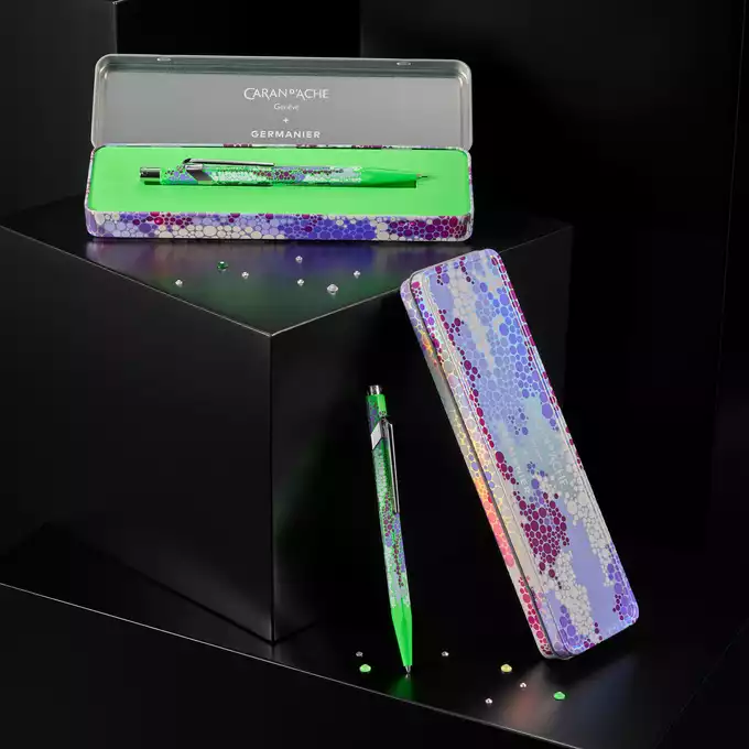 Ołówek mechaniczny 844 Caran d'Ache + Germanier, kolor Green fluo