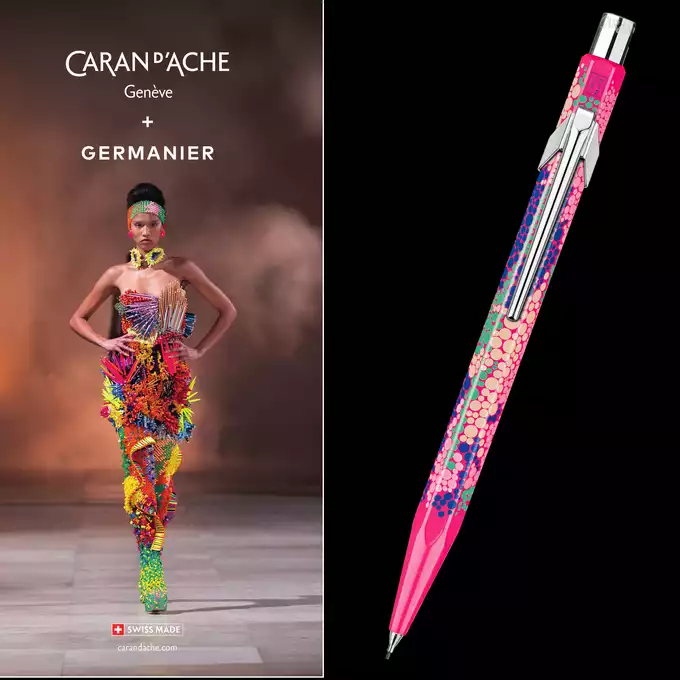 Ołówek mechaniczny 844 Caran d'Ache + Germanier, kolor Pink fluo