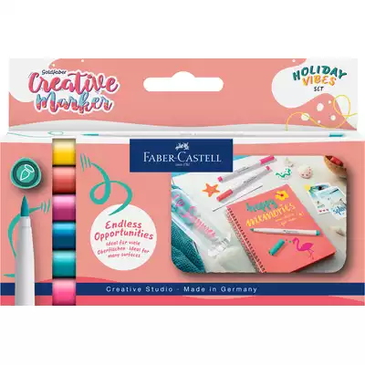 PISAKI KREATYWNE GOLDFABER, B, HOLIDAY VIBES, FABER-CASTELL, 6 KOLORÓW
