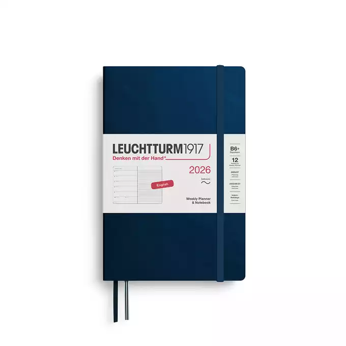PLANER TYGODNIOWY Z NOTATNIKIEM LEUCHTTURM1917 W MIĘKKIEJ OPRAWIE PAPERBACK (B6+) 2026 DEEP SEA