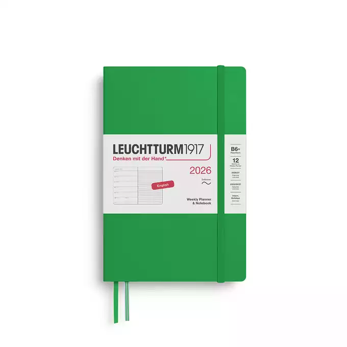 PLANER TYGODNIOWY Z NOTATNIKIEM LEUCHTTURM1917 W MIĘKKIEJ OPRAWIE PAPERBACK (B6+) 2026 SPRING LEAF