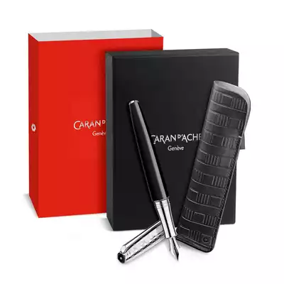 Pióro wieczne Leman Damier Caran d'Ache, stalówka M + etui