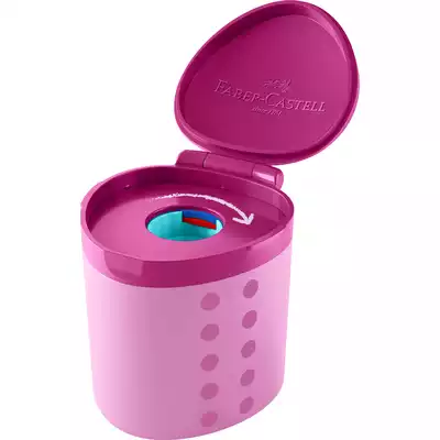 TEMPERÓWKA GRIPPY Z POJEMNIKIEM DO GRUBYCH KREDEK FABER-CASTELL, RÓŻOWA