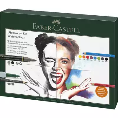 ZESTAW ARTYSTYCZNY TRY IT MEDIA AKWARELOWE FABER-CASTELL (KREDKI + PISAKI A.DURER + OŁÓWEK + PĘDZELEK), 12 ELEMENTÓW