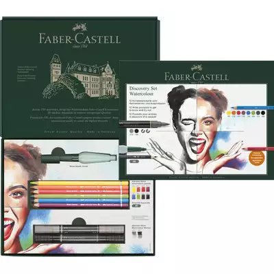 ZESTAW ARTYSTYCZNY TRY IT MEDIA AKWARELOWE FABER-CASTELL (KREDKI + PISAKI A.DURER + OŁÓWEK + PĘDZELEK), 12 ELEMENTÓW