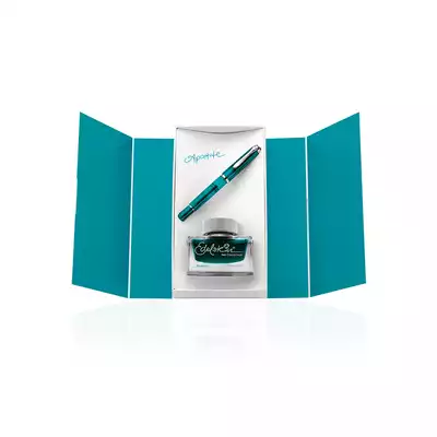 ZESTAW PELIKAN CLASSIC APATITE: PIÓRO WIECZNE M205/EF + ATRAMENT EDELSTEIN