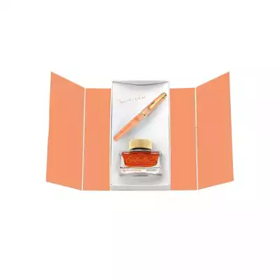 ZESTAW PELIKAN CLASSIC APRICOT ACHAT: PIÓRO WIECZNE M200/F + ATRAMENT