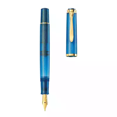 ZESTAW PELIKAN CLASSIC GOLDEN LAPIS: PIÓRO WIECZNE M200/F + ATRAMENT