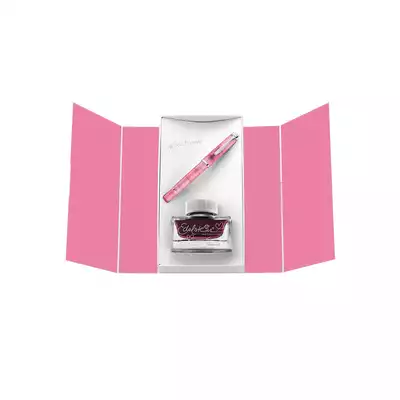 ZESTAW PELIKAN CLASSIC ROSE QUARTZ: PIÓRO WIECZNE M205/EF + ATRAMENT