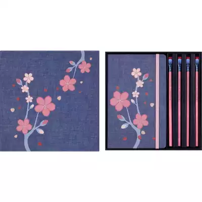 Zestaw BLACKWING X MOLESKINE 2025, notes Sakura, L, 13x21cm, gładki, w linie + 4 ołówki, edycja limitowana, w pudełku