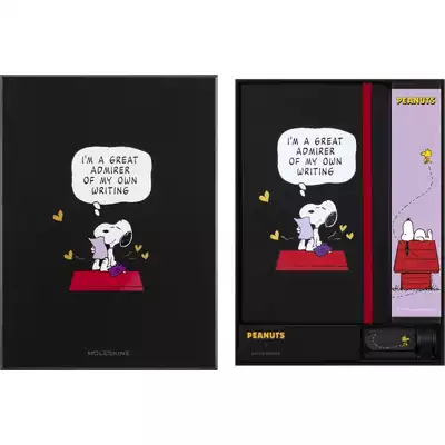 Zestaw MOLESKINE Peanuts Creat 2025, notes Snoopy + 12 ołówków + temperówka, edycja limitowana, w pudełku