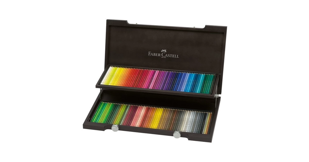 Faber-Castell Polychromos 120色セット KREDKI POLYCHROMOS FABER-CASTELL, 120 KOLORÓW W OZDOBNEJ KASECIE