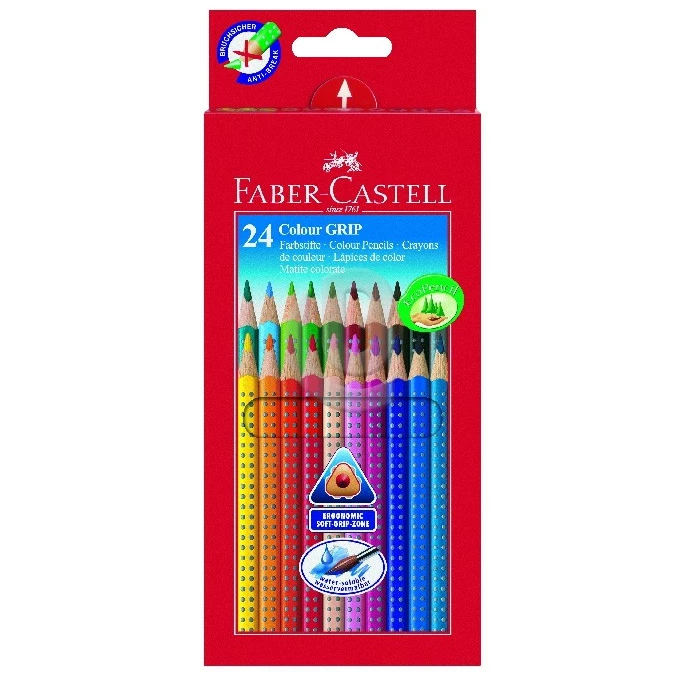 KREDKI GRIP 2001 24 KOL. OPAKOWANIE KARTONOWE FABER CASTELL