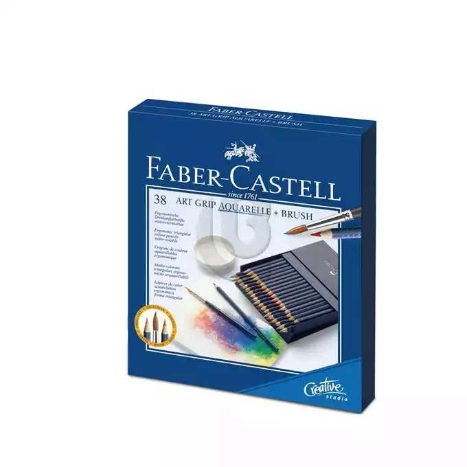 KREDKI AKWARELOWE ART GRIP AQUARELLE FABER-CASTELL, 38 KOLORÓW