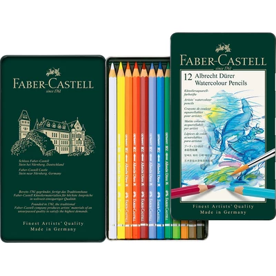 KREDKI AKWARELOWE ALBRECHT DURER FABER-CASTELL, 12 KOLORÓW