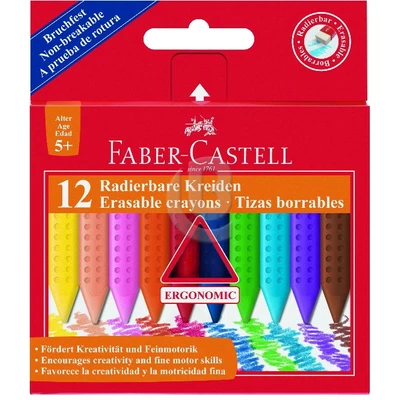 KREDKI ŚWIECOWE GRIP TRÓJKĄTNE 12 KOL. OP. KARTONOWE FABER CASTELL